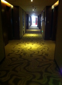 The long, dark hallway back to my room. 